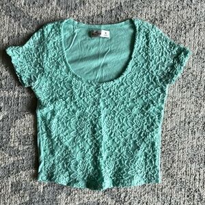 Turquoise Hollister Crop Top size Medium